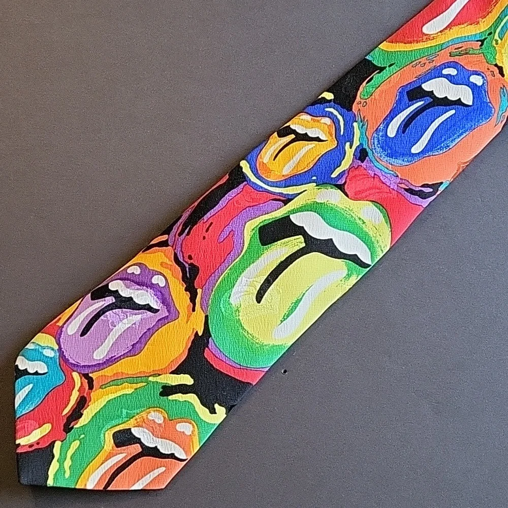 Rolling Stones 1994 "Painted Tongues" Tie 👔 - Picture 2 of 8